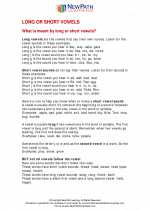 English Language Arts - Second Grade - Study Guide: Long/Short Vowels