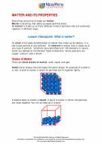 Science - Third Grade - Study Guide: Matter and its properties
