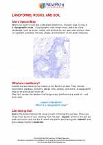 Science - Fifth Grade - Study Guide: Landforms, Rocks and soil