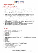 English Language Arts - Eighth Grade - Study Guide: Persuasive Text