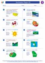 Social Studies - Fifth Grade - Worksheet: Southeastern Region US