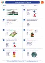 English Language Arts - Fourth Grade - Worksheet: Syllables/Spelling Patterns