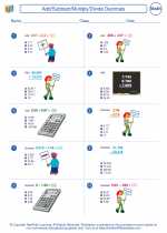 Mathematics - Fifth Grade - Worksheet: Add/Subtract/Multiply/Divide Decimals