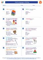 English Language Arts - Fourth Grade - Worksheet: Vivid Language in Writing