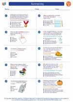 English Language Arts - Fourth Grade - Worksheet: Summarizing