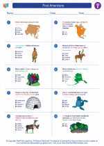 Social Studies - Fifth Grade - Worksheet: First Americans