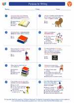 English Language Arts - Fifth Grade - Worksheet: Purpose for Writing
