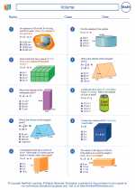 Mathematics - Sixth Grade - Worksheet: Volume