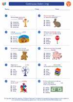 English Language Arts - Second Grade - Worksheet: Continuous Action (-ing)