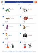 English Language Arts - First Grade - Worksheet: Real or Fantasy