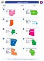 Social Studies - Fifth Grade - Worksheet: States and Capitals