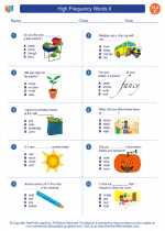 English Language Arts - Third Grade - Worksheet: High Frequency Words II