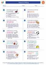 English Language Arts - Third Grade - Worksheet: Rules for Writing