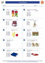 English Language Arts - Second Grade - Worksheet: Plural Nouns