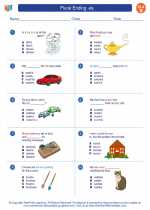 English Language Arts - Second Grade - Worksheet: Plural Ending -es