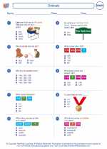 Mathematics - Second Grade - Worksheet: Ordinals