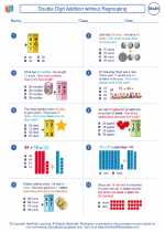 Mathematics - Second Grade - Worksheet: Double Digit Addition without Regrouping