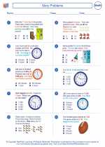 Mathematics - Second Grade - Worksheet: Story Problems