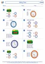 Mathematics - First Grade - Worksheet: Telling Time