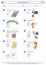 Mathematics - Fourth Grade - Worksheet: More Multiplication