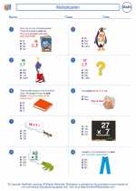 Mathematics - Fourth Grade - Worksheet: Multiplication