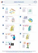 Mathematics - Fourth Grade - Worksheet: Addition/Subtraction