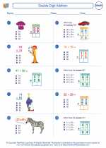Mathematics - Third Grade - Worksheet: Double Digit Addition