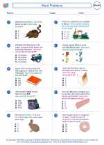 Mathematics - Third Grade - Worksheet: Word Problems