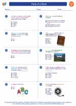English Language Arts - Sixth Grade - Worksheet: Parts of a Book