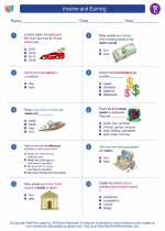 Social Studies - Third Grade - Worksheet: Income and Earning