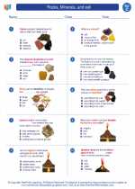 Science - Third Grade - Worksheet: Rocks, Minerals, and Soil