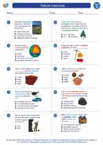 Science - Third Grade - Worksheet: Natural resources
