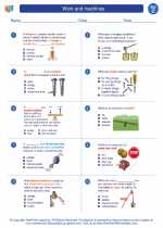 Science - Third Grade - Worksheet: Work and Machines