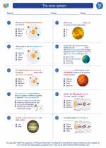Science - Third Grade - Worksheet: The solar system