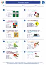 Science - First Grade - Worksheet: Force and motion