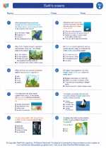 Science - Fifth Grade - Worksheet: Earth's oceans