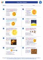 Science - Seventh Grade - Worksheet: Our Solar System