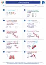 Science - Eighth Grade - Worksheet: Chemical bonding