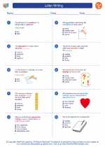 English Language Arts - Seventh Grade - Worksheet: Letter Writing 