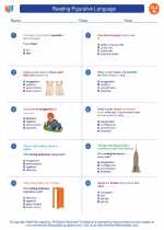 English Language Arts - Eighth Grade - Worksheet: Reading-Figurative Language