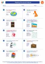 English Language Arts - Eighth Grade - Worksheet: Reading-Structural Analysis 