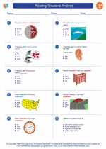 English Language Arts - Eighth Grade - Worksheet: Reading-Structural Analysis 