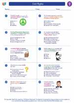 Social Studies - Eighth Grade - Worksheet: Civil Rights