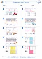 Mathematics - Fifth Grade - Worksheet: Compare and Order Fractions