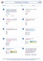 Mathematics - Seventh Grade - Worksheet: Introduction to Functions
