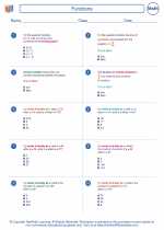 Mathematics - Eighth Grade - Worksheet: Functions