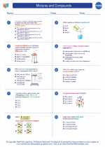 Chemistry - High School - Worksheet: Mixtures and Compounds