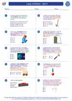 Physics - High School - Worksheet: Laws of Motion - Set II
