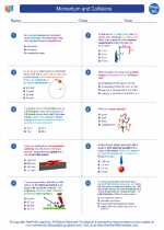 Physics - High School - Worksheet: Momentum and Collisions