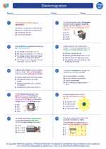 Physics - High School - Worksheet: Electromagnetism